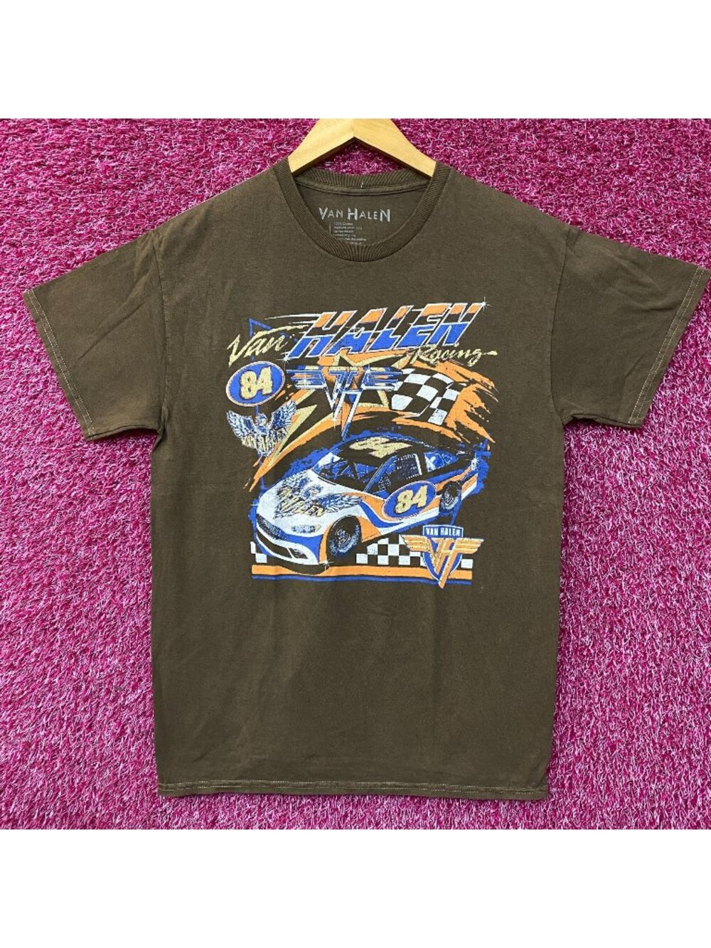 Van Halen Nascar Racing Car Graphic Design T-Shirt Medium